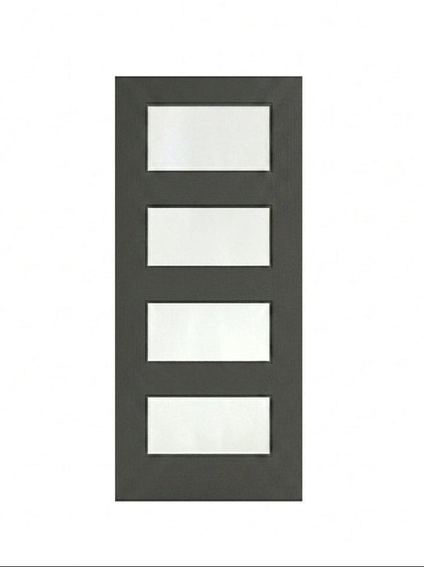 4 Lite Continental | 4-Lite Modern Continental Mahogany Front Entry Door