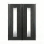 Contemporary 1-Lite Vertical-FG-8'0-2 | 72" x 96" Contemporary 1-Lite Vertical Glass Fiberglass Entry Double Door