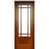 Alexandria TDL 9LT 8/0 E-01 | 9-Lite TDL Mahogany Entry Door with Clear Beveled Low-E Glass