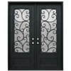 Augustine 3/4 Lite 8-0 2D | Iron Scroll Design 3/4 Double Door