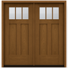 CCA230-2 | 3 Lite Craftsman Style Fir Grain Fiberglass Double Door