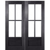 4 Lite 1 Panel TDL Double Door | 96" Tall 4-Lite 1-Panel Mahogany Double Door