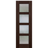 TDL MAH 4 Lite 80 | 96"  Continental 4-Lite TDL Mahogany Wood Entry Door
