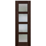 TDL MAH 4 Lite 80 | 96"  Continental 4-Lite TDL Mahogany Wood Entry Door