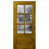 TDL KA 6 Lite 68 | 36"x80" 6 Lite 1 Panel Bottom Knotty Alder Exterior Single Door