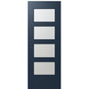 Santa Monica 4-lite Smooth FG | 96" (8'-0") Tall Contemporary 4-Lite Smooth Skin Fiberglass Entry Door