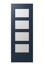 Santa Monica 4-lite Smooth FG | 96" (8'-0") Tall Contemporary 4-Lite Smooth Skin Fiberglass Entry Door