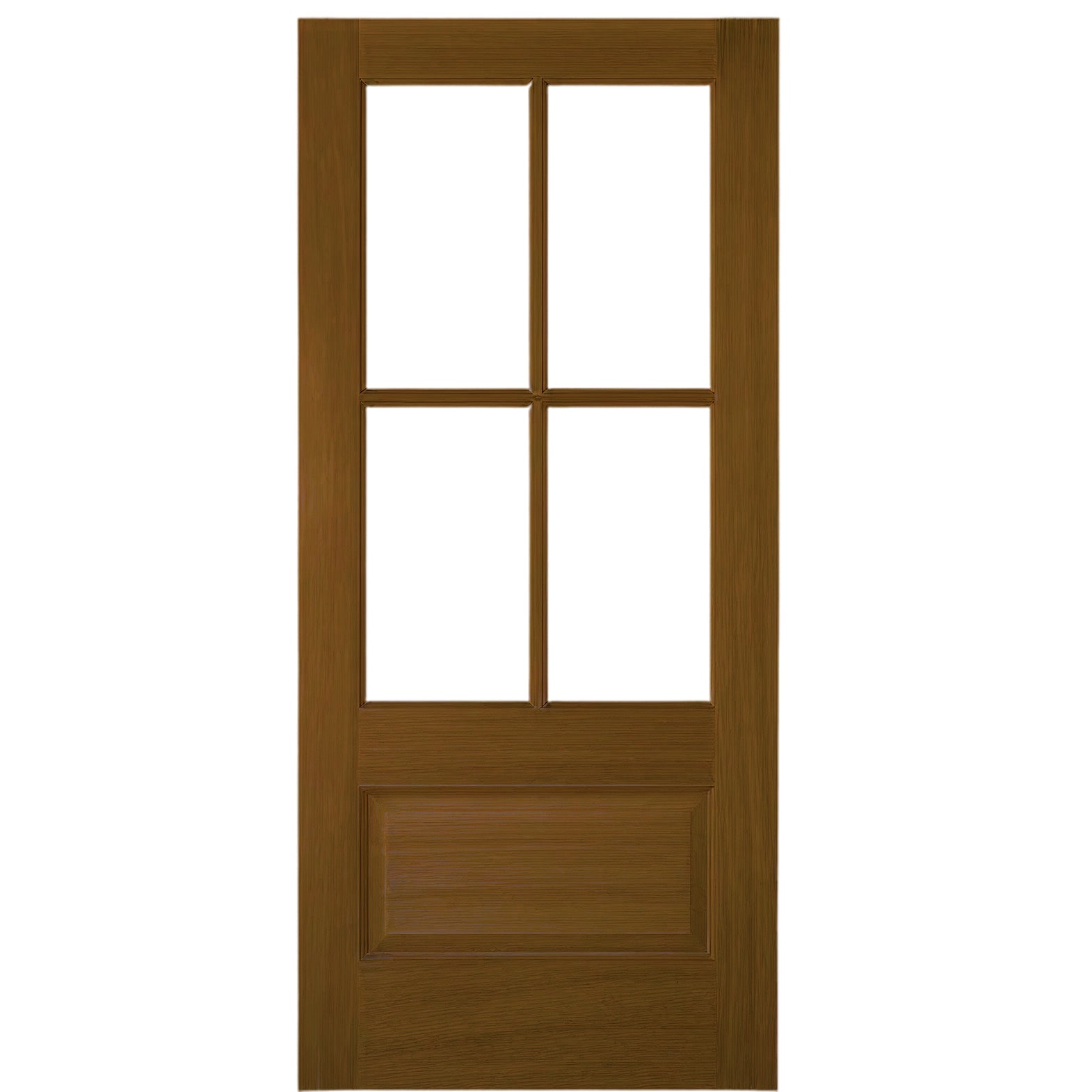 TDL 4-Lite 1 Panel NRM-1 | 4-Lite 1-Panel True Divided Lite (TDL) Mahogany Wood Entry Door