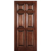 6 Panel RM-1-68 | 80" Tall 6 Panel Solid Mahogany Wood Entry Door with Raised Moulding