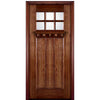 TDL 6-Lite 3 Panel Craftsman-1-68 | 80" Tall  6-Lite 3-Panel Craftsman Style True Divided Lite (TDL) Mahogany Wood Entry Door