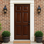 6 Panel NRM-1-68 | 80" Tall 6 Panel Solid Mahogany Wood Entry Door
