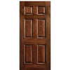6 Panel NRM-1-68 | 80" Tall 6 Panel Solid Mahogany Wood Entry Door