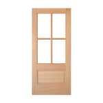 7221-68 | 80" Tall 4 Lite 1 Panel Mahogany TDL Door with Insulated, Beveled Glass