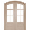 Rio Tiffany TDL 6LT 8/0 E-17  | Rio 96" Tall Arch Top 6-Lite TDL Mahogany Wood Double Doors