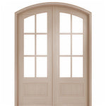 Rio Tiffany TDL 6LT 8/0 E-17  | Rio 96" Tall Arch Top 6-Lite TDL Mahogany Wood Double Doors